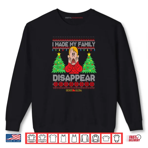 Sweatshirt Home Alone Christmas I Made My Family Disappear Kevin Scream Shirt