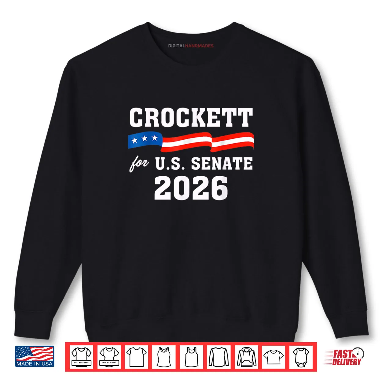 Jasmine Crockett for Texas 2026 Senate US Senator Campaign Shirt Jasmine Crockett for Texas 2026 Senate US Senator Campaign Shirt