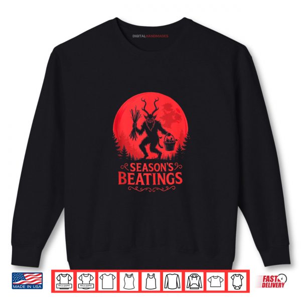 Krampus Santa Season’s Beatings Gothic Christmas Horror Shirt 1 Sweatshirt Krampus Santa Seasons Beatings Gothic Christmas Horror Shirt