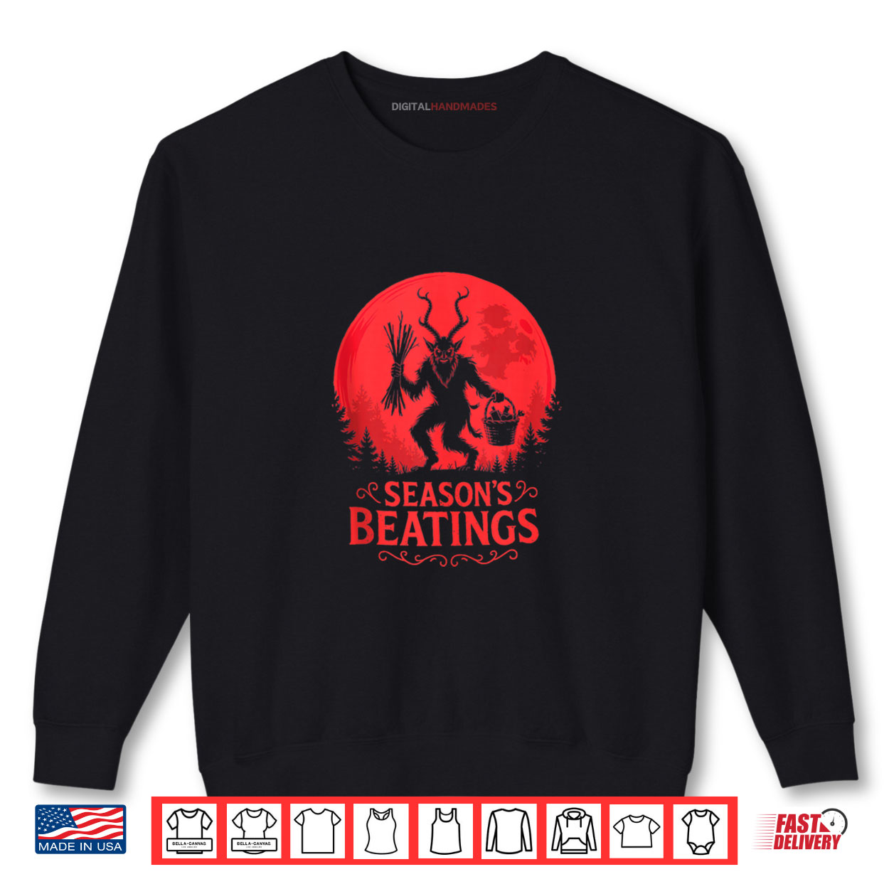Krampus Santa Season’s Beatings Gothic Christmas Horror Shirt Krampus Santa Season’s Beatings Gothic Christmas Horror Shirt