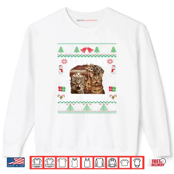 Lesbians Eat What Funny Shocked Cats Christmas Ugly Style Shirt 1 Sweatshirt Lesbians Eat What Funny Shocked Cats Christmas Ugly Style Shirt