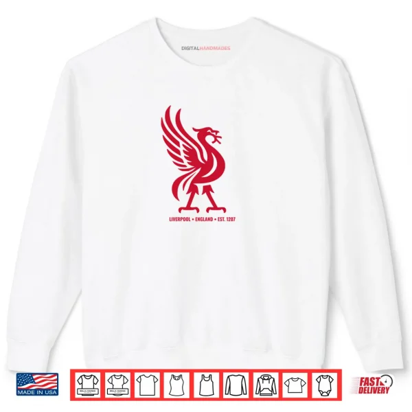 Sweatshirt Liverpool England Est. 1207 Colossal Liverbird Red Shirt