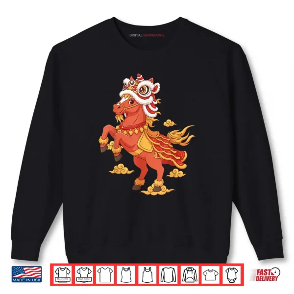 Sweatshirt Lunar New Year of The Horse Lion Dance Chinese New Year Shirt