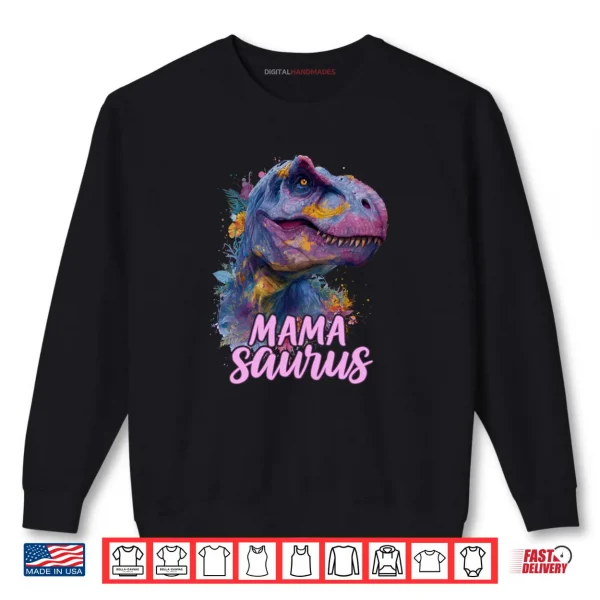 Sweatshirt Mamasaurus Mama Saurus Floral Dinosaur Shirt