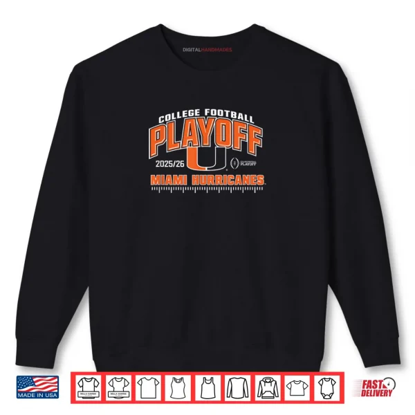 Sweatshirt Miami Hurricanes College Football Playoff CFP 2025 26 Green Shirt