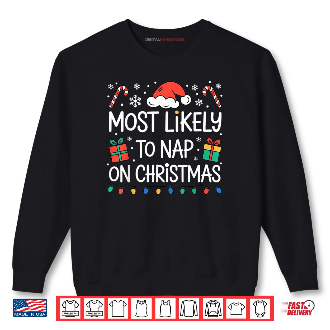 Most Likely to Nap On Christmas Shirt Most Likely to Nap On Christmas Shirt