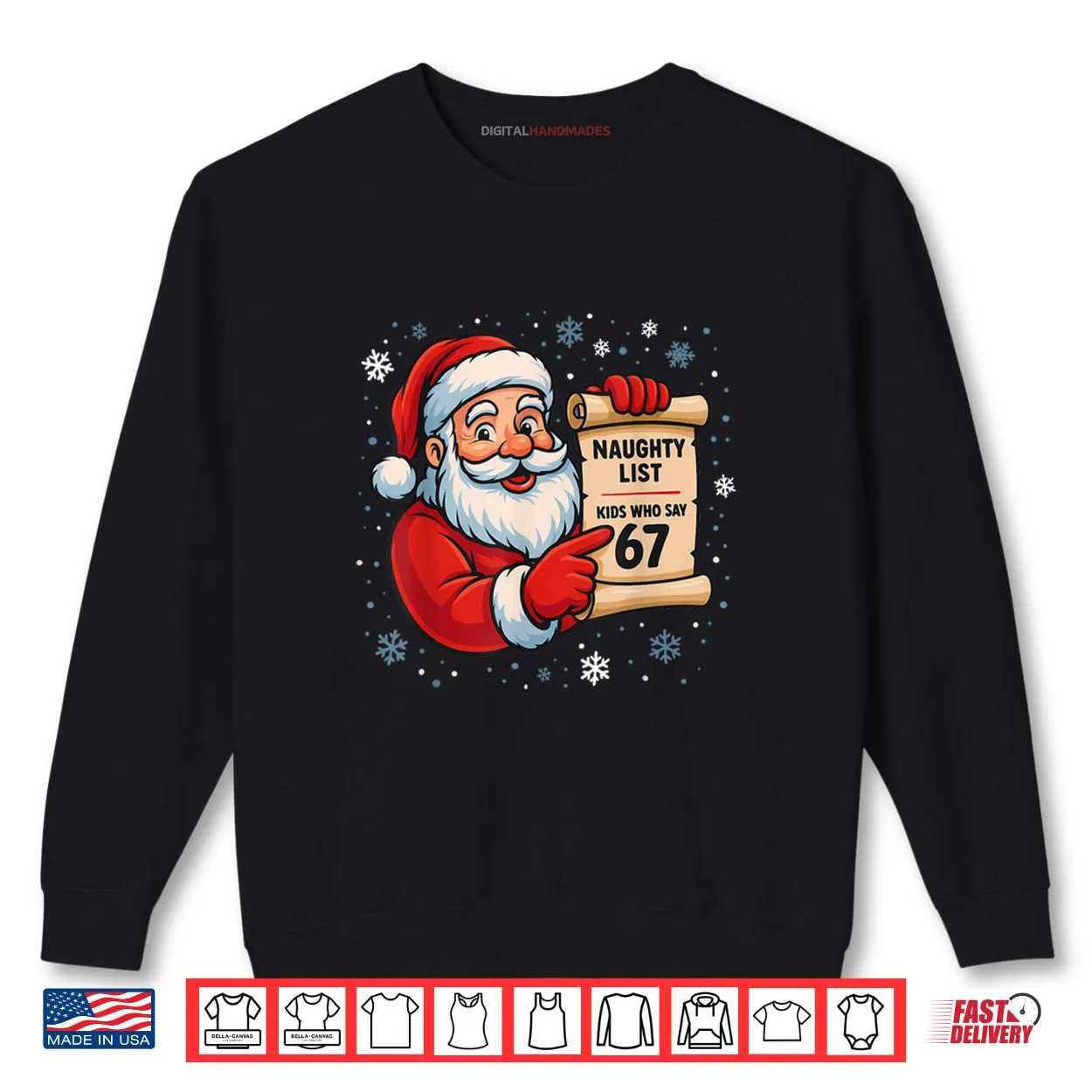 Naughty List Kids Who Say 67 Christmas Six Seven Santa Claus Shirt Naughty List Kids Who Say 67 Christmas Six Seven Santa Claus Shirt
