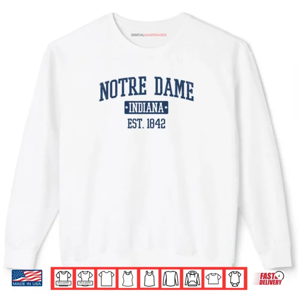 Sweatshirt Notre Dame Indiana in Vintage 80s 90s Style Sports Shirt