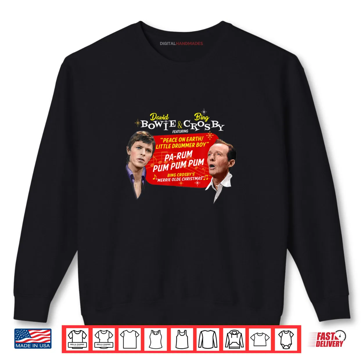 Official Bing Crosby David Bowie Christmas Music Shirt Official Bing Crosby David Bowie Christmas Music Shirt