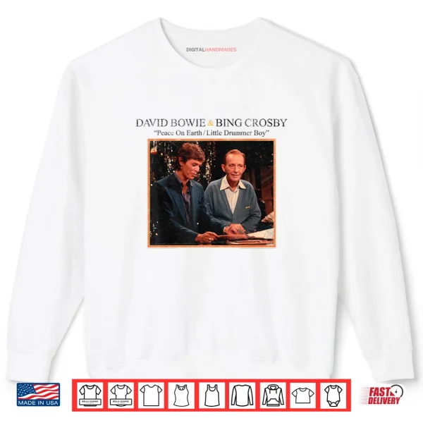 Official Bowie Bing Crosby Peace on Earth Christmas Music Shirt 1 Sweatshirt Official Bowie Bing Crosby Peace on Earth Christmas Music Shirt