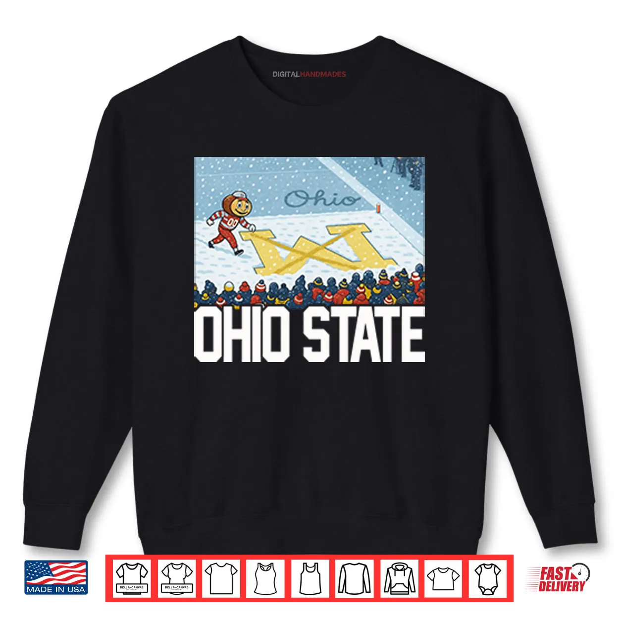 Ohio Vs Michigan Rivalry Script Ohio On Big M Shirt Ohio Vs Michigan Rivalry Script Ohio On Big M Shirt