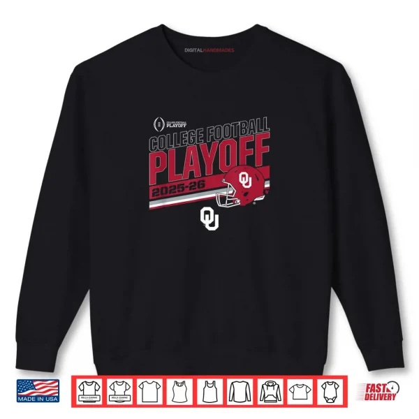 Sweatshirt Oklahoma Sooners College Football Playoff Stripe 2025 Shirt 1