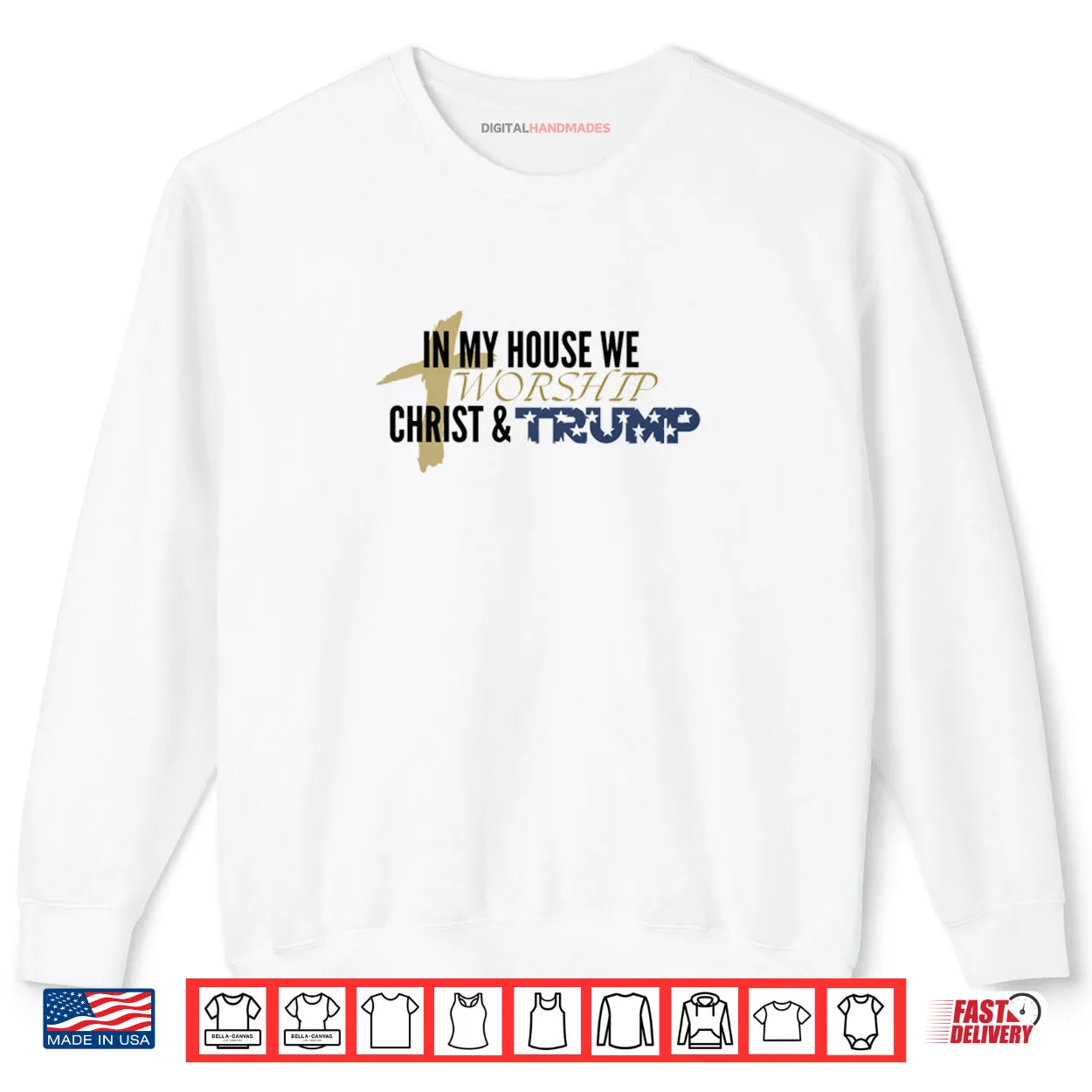 Parody We Worship Christ and Trump Shirt Parody We Worship Christ and Trump Shirt