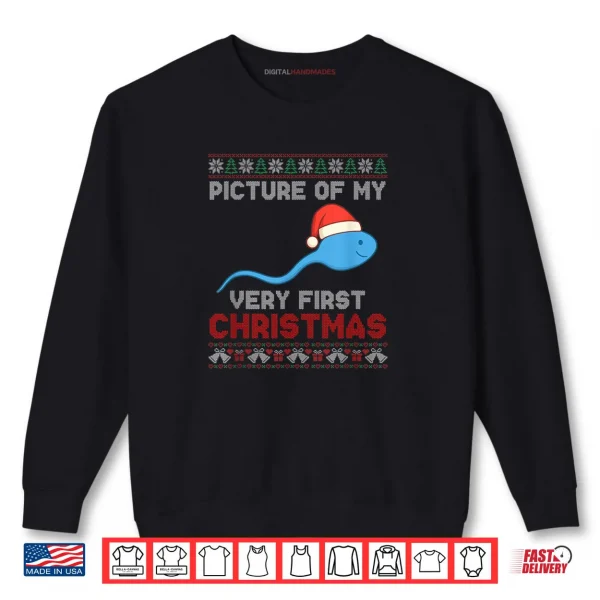 Sweatshirt Picture of My Very First Christmas Joke Shirt