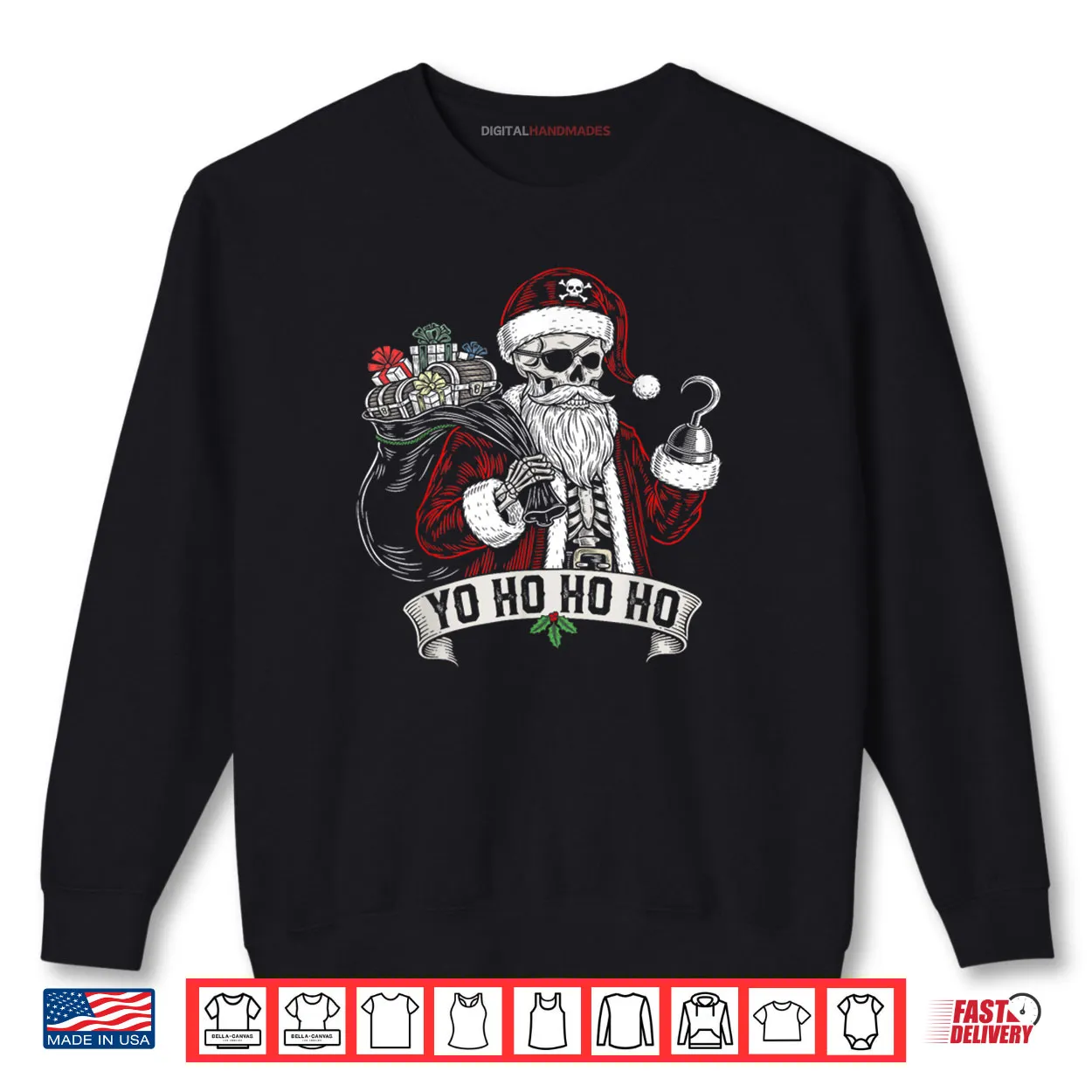 Pirate Santa Claus Christmas Yo Ho Ho Xmas Shirt Pirate Santa Claus Christmas Yo Ho Ho Xmas Shirt