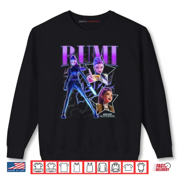 Sweatshirt Rumi Showcase Retro Neon Poster Shirt