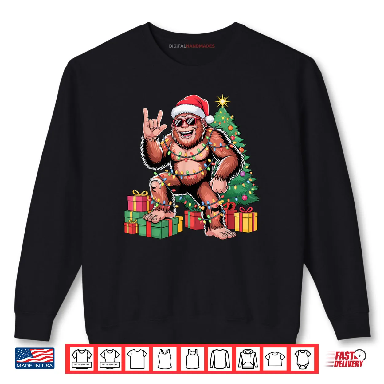 Sasquatch Christmas Tree Xmas Lights Holiday Shirt Sasquatch Christmas Tree Xmas Lights Holiday Shirt