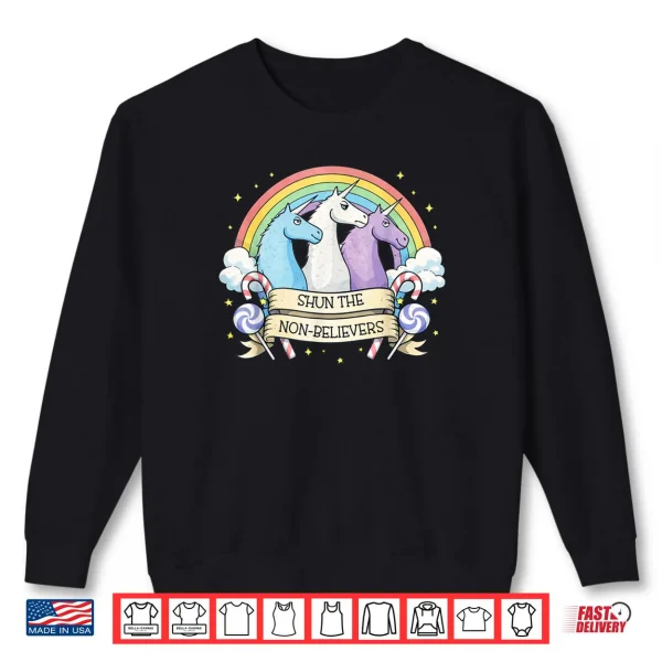 Shun The Non Believers Unicorn Candy Shirt 1 Sweatshirt Shun The Non Believers Unicorn Candy Shirt