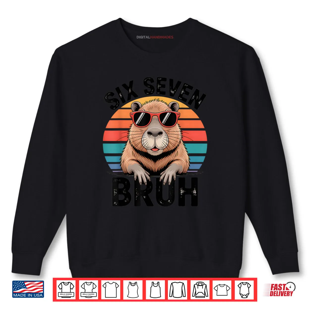 Six Seven Bruh 6 7 Meme Capybara Shirt Six Seven Bruh 6 7 Meme Capybara Shirt