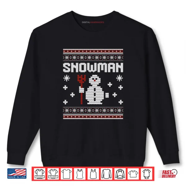Sweatshirt Snowman and Snow Blower Couple Matching Christmas Shirt 1