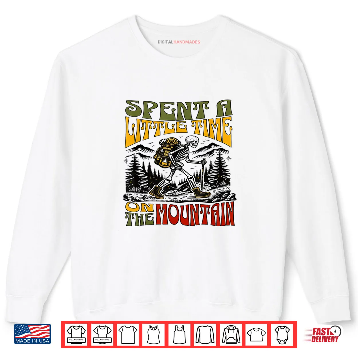 Spent A Little Time On The Mountain Skeleton Hiking Shirt Spent A Little Time On The Mountain Skeleton Hiking Shirt
