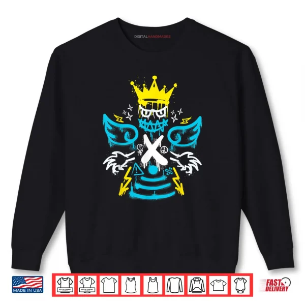 Sweatshirt Streetwear Retro Gamma Blue Matching Shirt