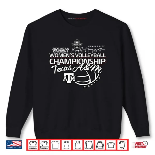 Sweatshirt Texas AM Aggies National Championship 2025 Volleyball Shirt 1