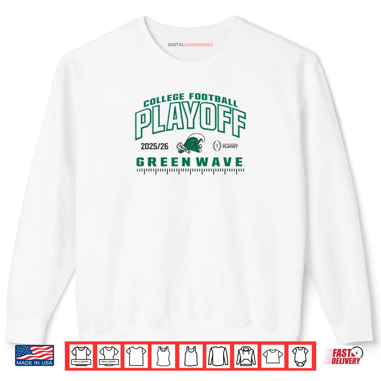 Tulane Green Wave College Football Playoff CFP 2025 26 Blue Shirt Tulane Green Wave College Football Playoff CFP 2025 26 Blue Shirt