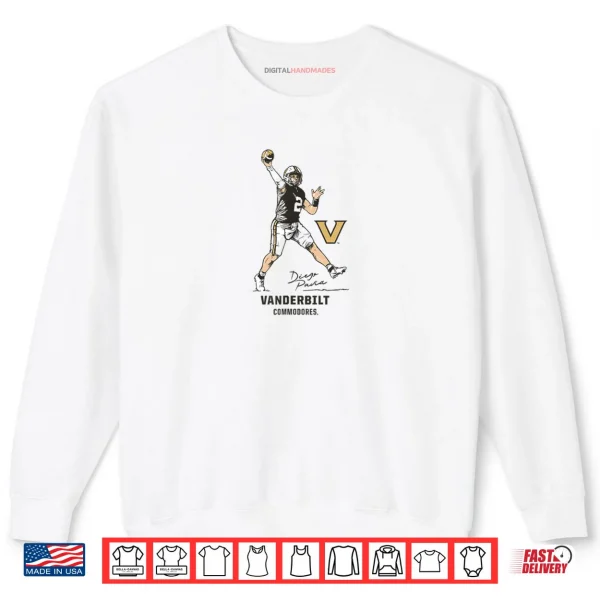 Sweatshirt Vanderbilt Football Diego Pavia Superstar Pose Vanderbilt Shirt 1