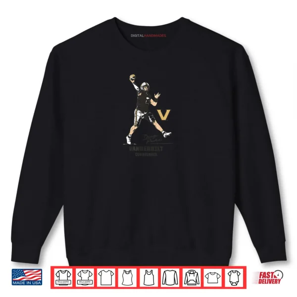Sweatshirt Vanderbilt Football Diego Pavia Superstar Pose Vanderbilt Shirt