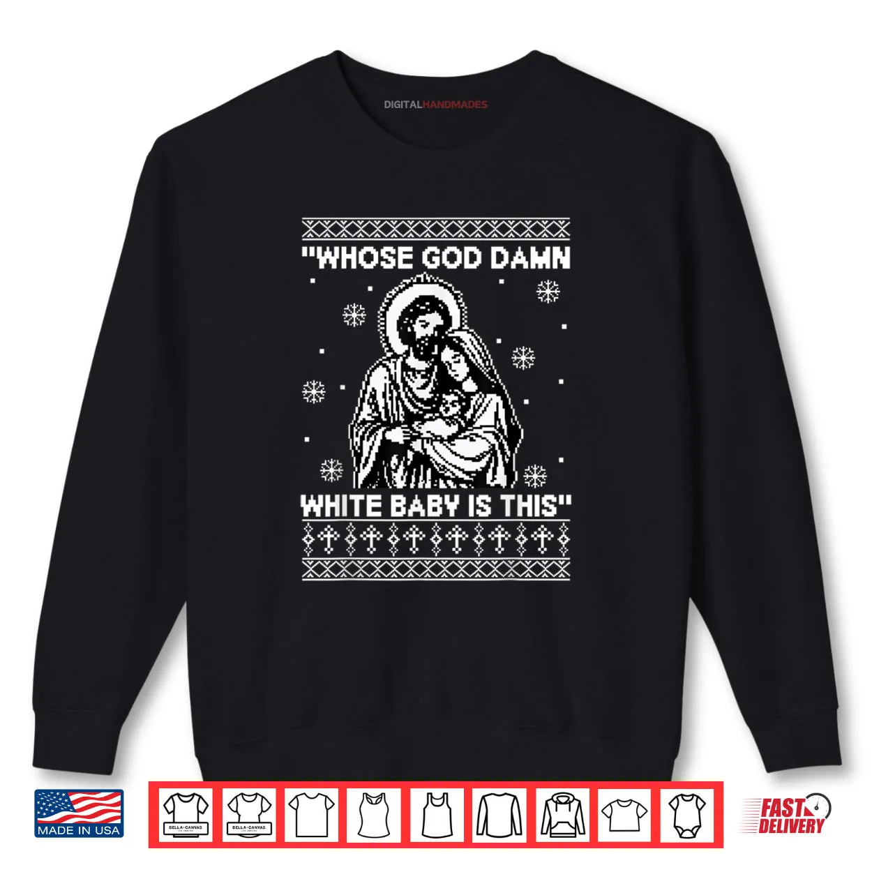 Whose God Damn White Baby is This Funny Christmas Shirt Whose God Damn White Baby is This Funny Christmas Shirt