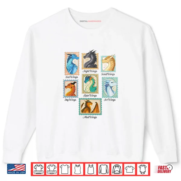 Sweatshirt Wings Of Fire Dragons Queen of Pyrrhia NightWings SeaWings IceWings Shirt