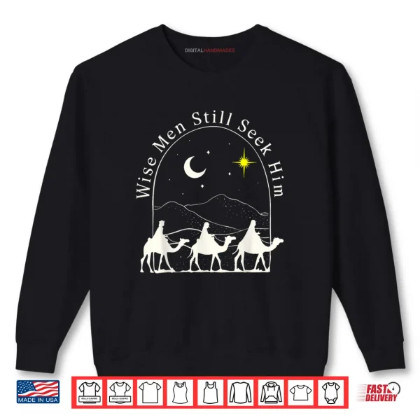 Sweatshirt Wise Men Christian Christmas Jesus Nativity Scene Shirt