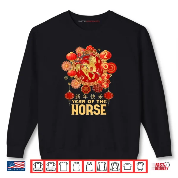 Sweatshirt Year of The Horse 2026 Lunar New Year Chinese 2026 Shirt