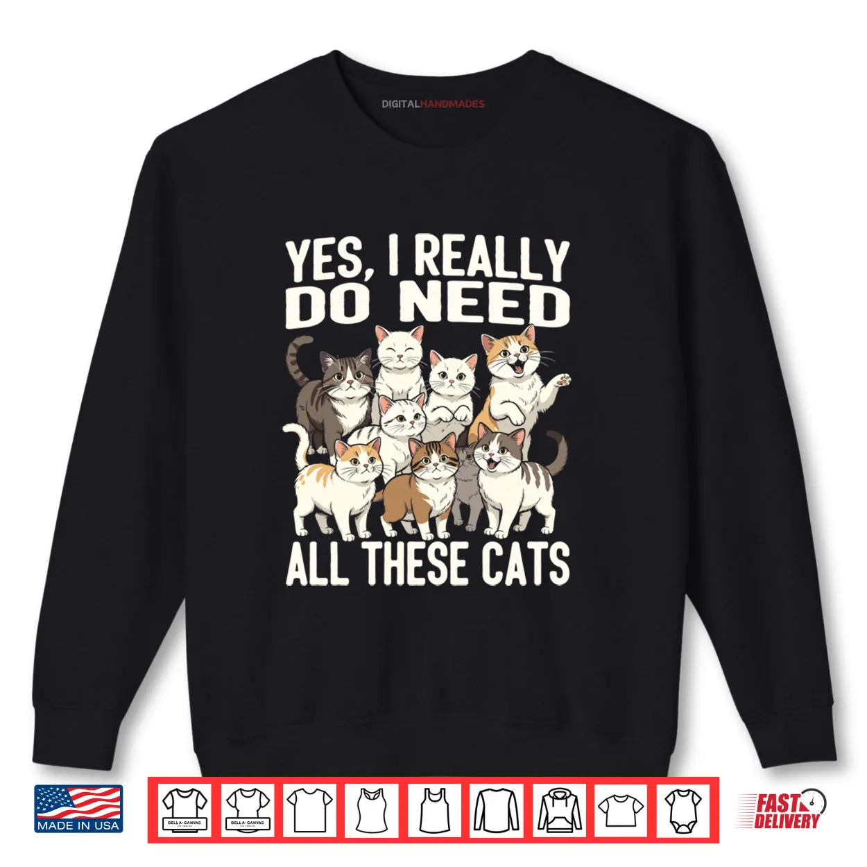 Yes I Really Do Need All These Cats Shirt Yes I Really Do Need All These Cats Shirt