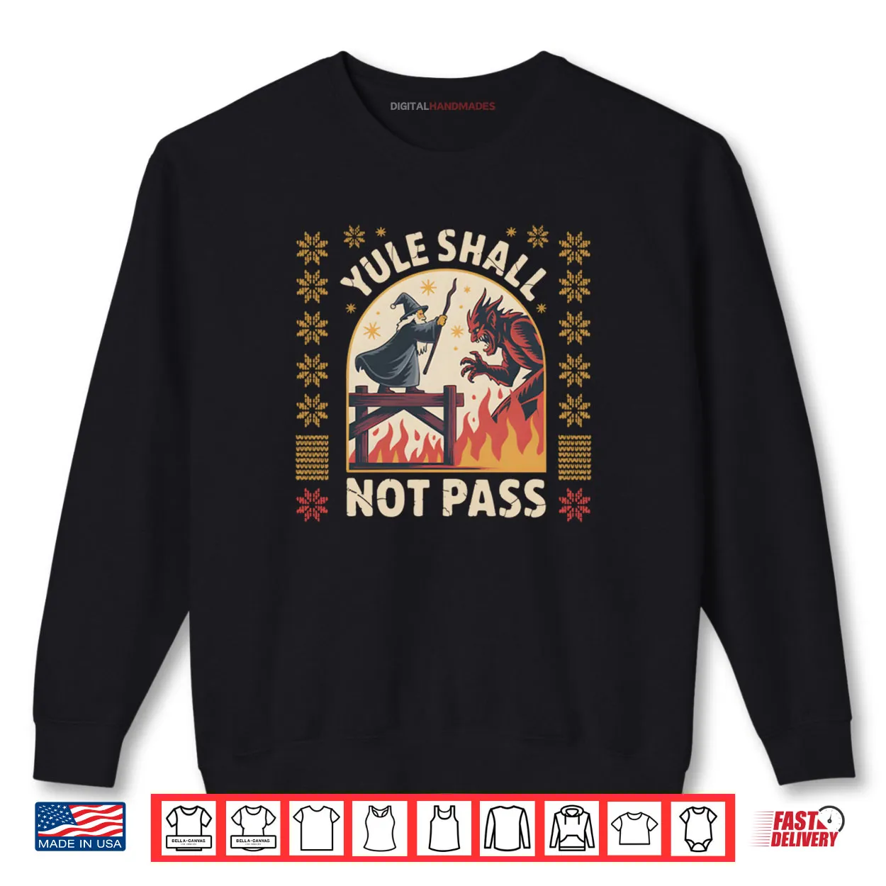 Yule Shall not Pass Fantasy Krampus Holiday Pun Funny Xmas Shirt Yule Shall not Pass Fantasy Krampus Holiday Pun Funny Xmas Shirt
