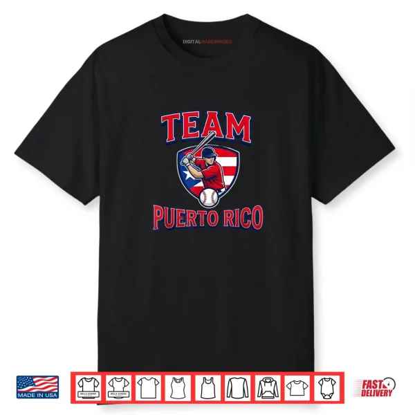 Team Puerto Rico Baseball Flag Patriotic Shirt