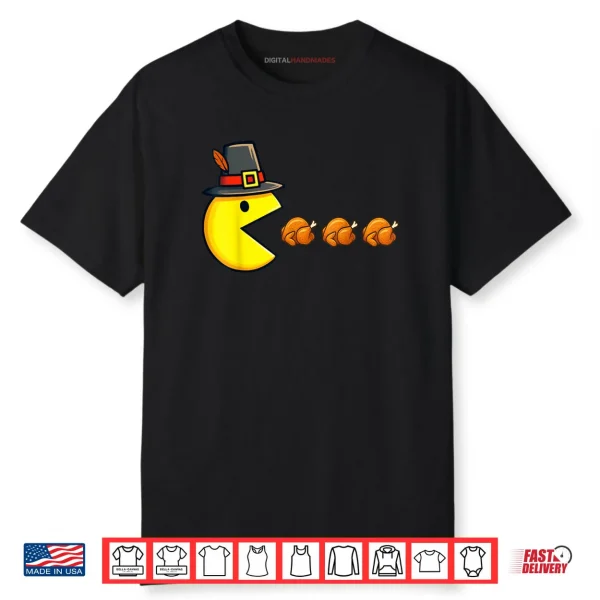 Thanksgiving Video Game Eating Turkey Gamer Shirt