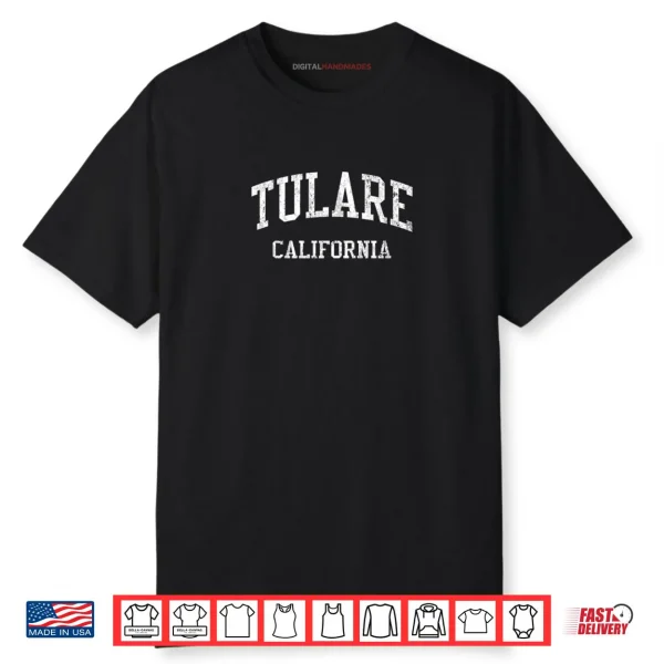 Tulare CA J05 Vintage Athletic Sports Shirt