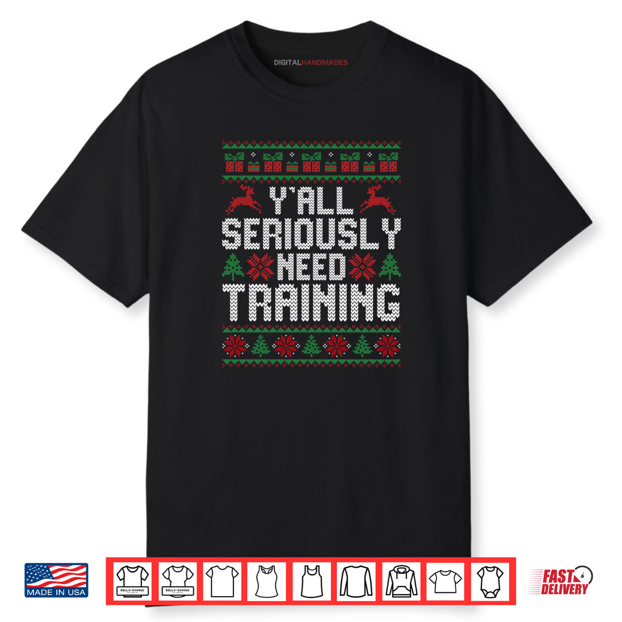 Y’all Seriously Need Training Ugly Christmas Office Shirt Y’all Seriously Need Training Ugly Christmas Office Shirt