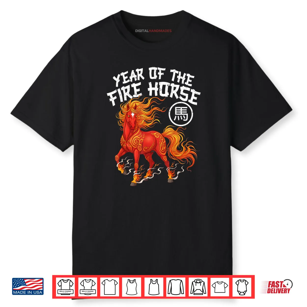 Year of The Fire Horse Chinese New Year 2026 Zodiac Horse Shirt Year of The Fire Horse Chinese New Year 2026 Zodiac Horse Shirt