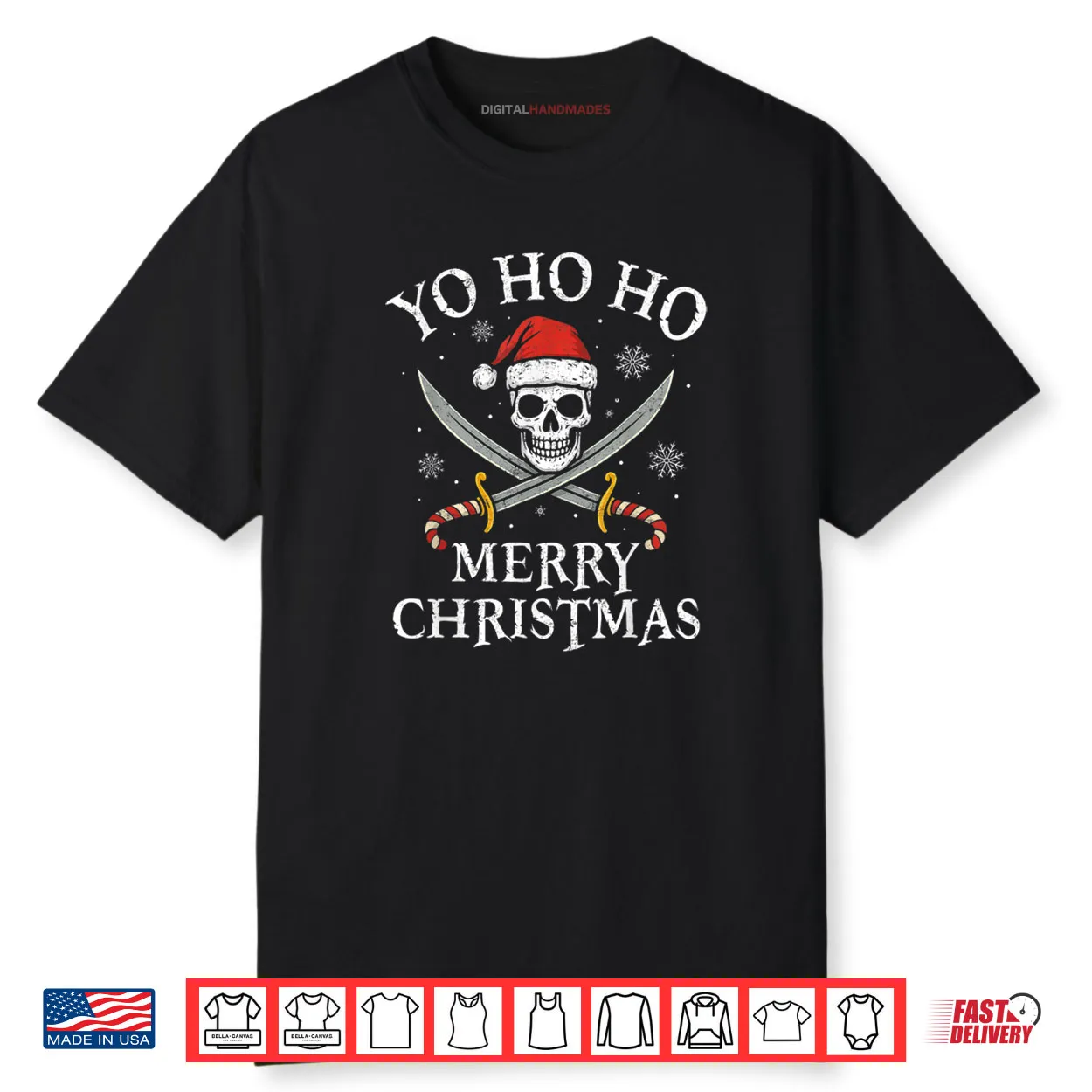 Yo Ho Ho Merry Christmas Holiday Pirate Santa Hat Boating Shirt Yo Ho Ho Merry Christmas Holiday Pirate Santa Hat Boating Shirt