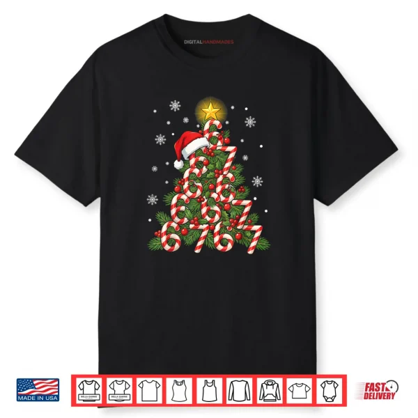 67 Christmas Tree Candy Cane Holiday Six Seven Meme Xmas Shirt