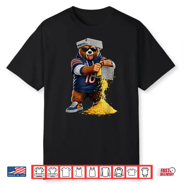 Bear with Cheese Grater Hat and Sunglasses Shirt 3