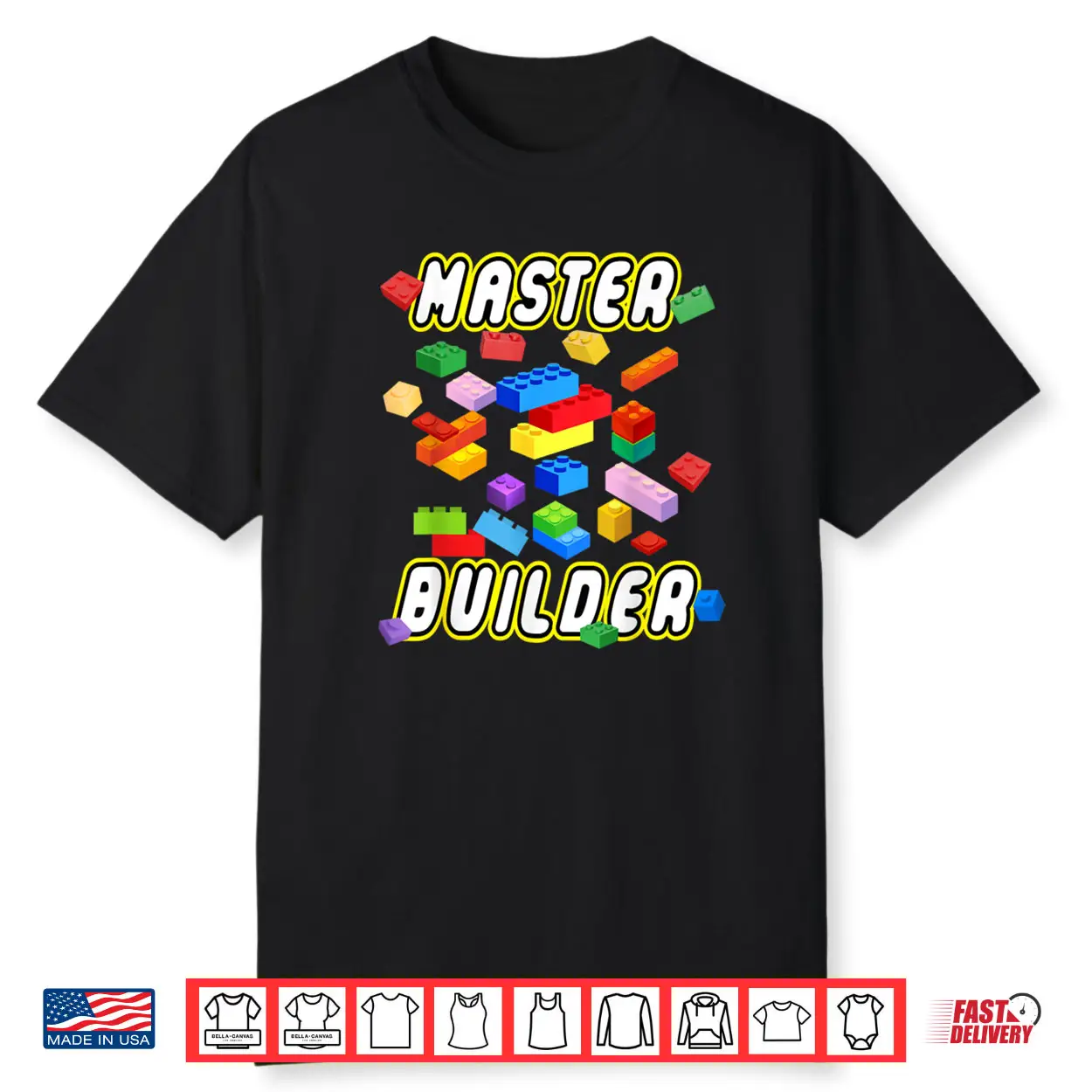 Building Bricks Master Builder Construction Block Building Shirt Building Bricks Master Builder Construction Block Building Shirt