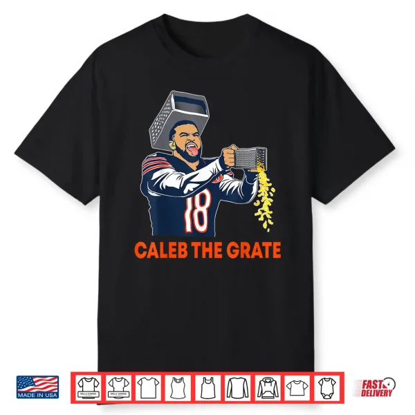 Caleb The Grate Game Day Football Cheese Grater Funny Meme Shirt
