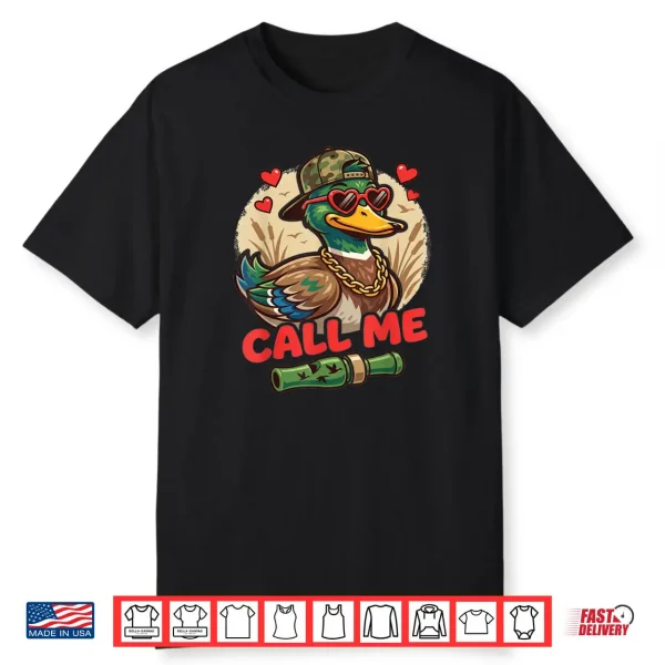 Call Me Duck Hunting Retro Valentine’s Day Shirt