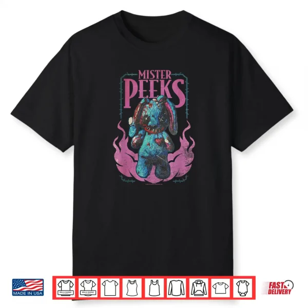 Call of Duty Mister Peeks Zombie Bunny Flames Video Game Shirt