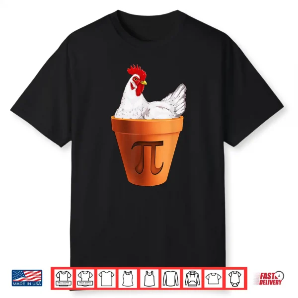 Chicken Pot Pi Day T Shirt Gift Men Women Kids Math Shirt