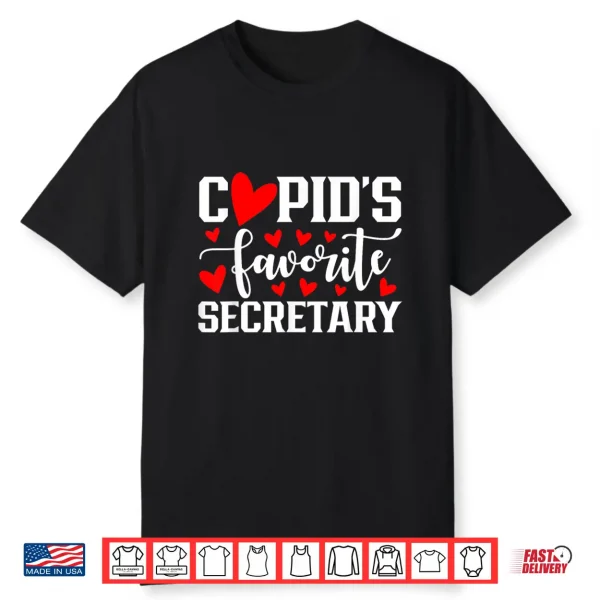 Cupid’s Favorite Secretary Cute Heart Valentine’s Day Shirt